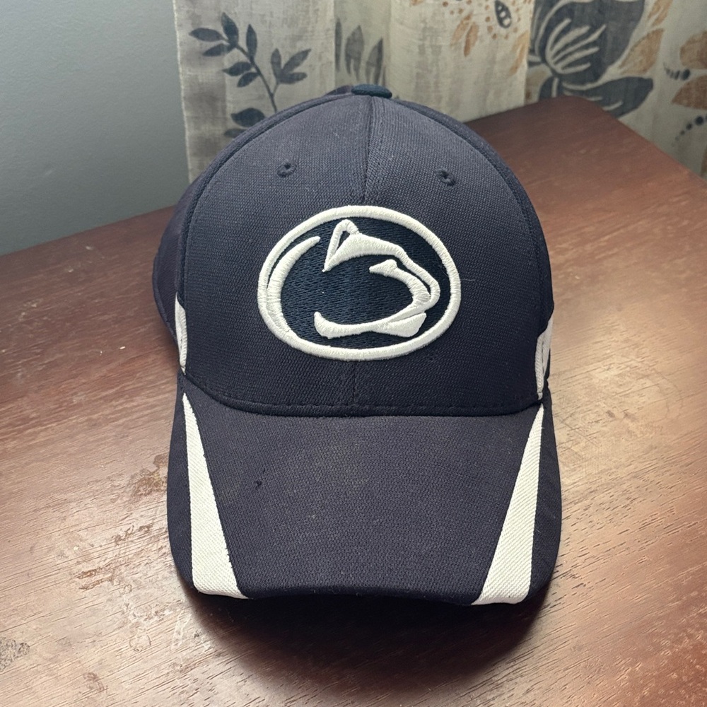 Navy Blue Baseball Cap with White Penn State Logo